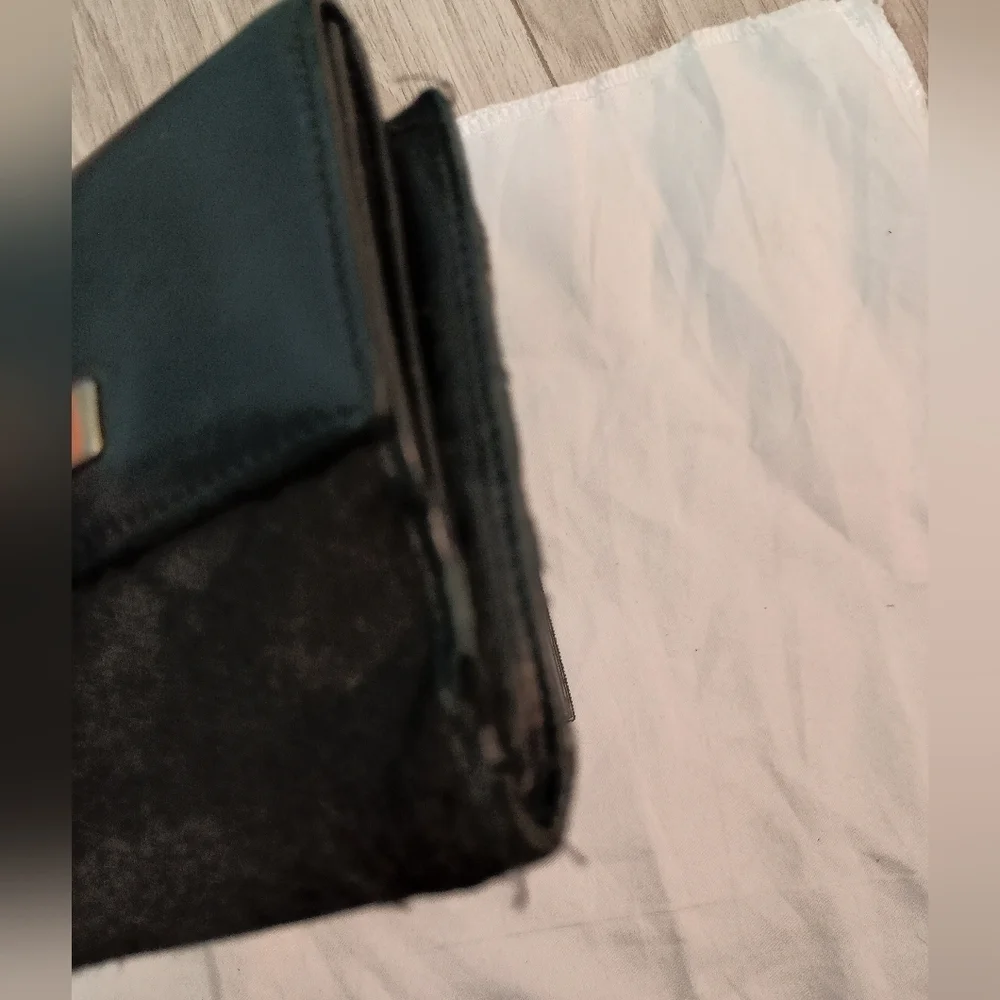 GUCCI W Hook Wallet GG Canvas Canvas x Leather Authentic
